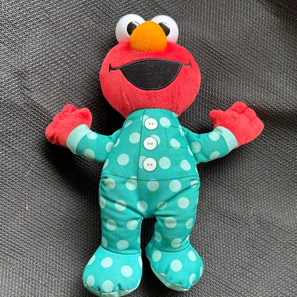 Sesame Street Elmo Red and Green Polka Dot Plush